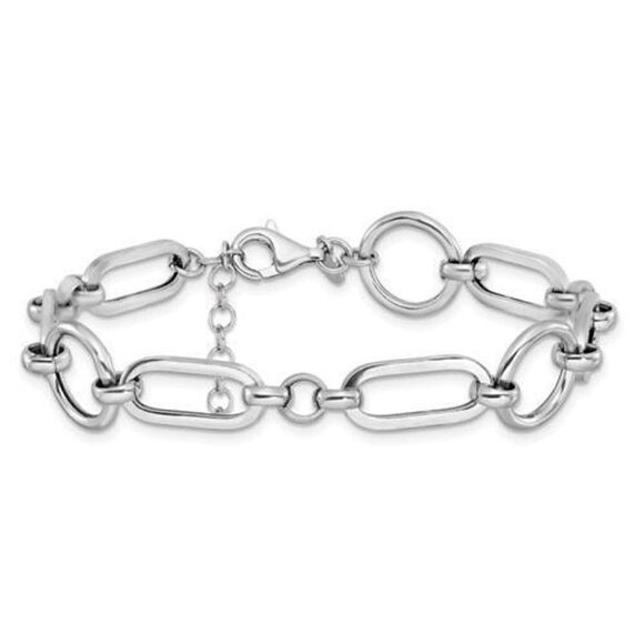 Sterling Silver Fancy Link Bracelet made by Leslies Jewelry - Picture 3 of 5